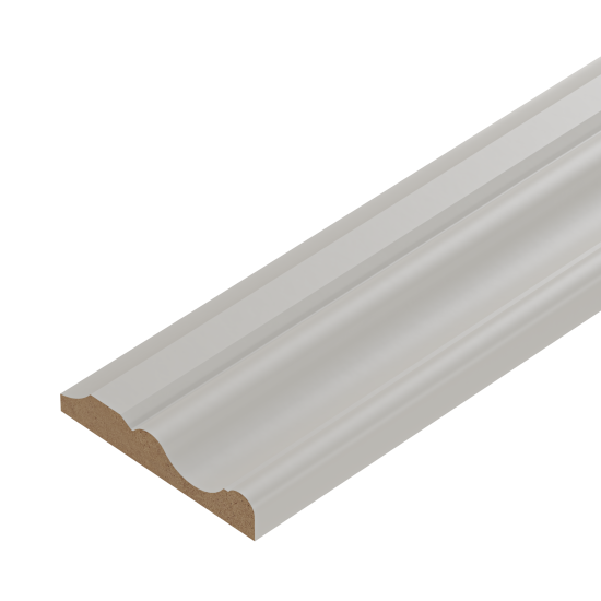 Комплект наличников 2200x80x16 мм эмаль цвет серый (5 шт)