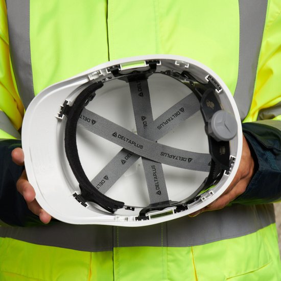 Каска защитная Delta Plus Diamond Vi Wind белая с храповиком (DIAM6WTRBC)