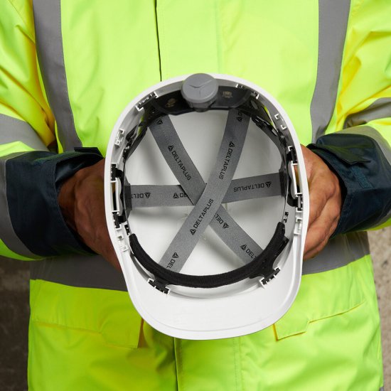 Каска защитная Delta Plus Diamond Vi Wind белая с храповиком (DIAM6WTRBC)