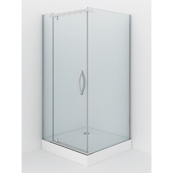 Душевой уголок Alex Baitler AB-2 хром 100х100х200 см квадрат стекло прозрачное 8 мм