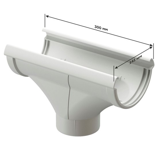 Воронка желоба Docke Lux пластиковая d140-100 мм графитовый серый RAL 7024