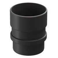 Муфта водосточной трубы Docke Lux пластиковая соединительная d100 мм графитовый серый RAL 7024