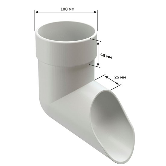 Колено стока Docke Lux пластиковый d100 мм графитовый серый RAL 7024