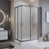 Душевой уголок BelBagno Uno черный 120х90х195 см прямоугольник стекло матовое 5 мм (UNO-195-AH-2-120/90-P-NERO)