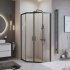 Душевой уголок BelBagno Uno черный 90х90х195 см пятиугольник стекло прозрачное 5 мм (UNO-195-P-2-90-C-NERO)