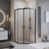 Душевой уголок BelBagno Uno черный 90х90х195 см пятиугольник стекло прозрачное 5 мм (UNO-195-P-2-90-C-NERO)