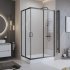 Душевой уголок BelBagno Uno черный 120х90х195 см прямоугольник стекло прозрачное 5 мм (UNO-195-AH-2-120/90-C-NERO)