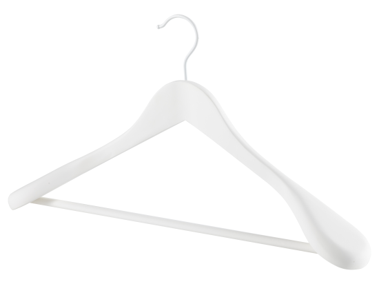 Плечики для одежды KONSENSA 45 см с покрытием soft touch дерево цвет белый