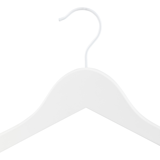 Плечики для одежды KONSENSA 45 см с покрытием soft touch дерево цвет белый