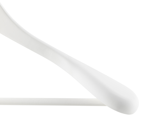 Плечики для одежды KONSENSA 45 см с покрытием soft touch дерево цвет белый