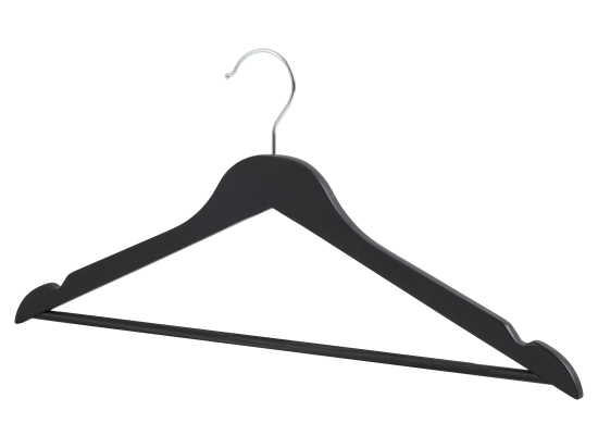 Плечики для одежды KONSENSA 43.5 см дерево цвет черный