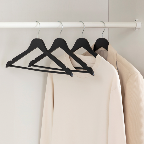 Плечики для одежды KONSENSA 43.5 см дерево цвет черный