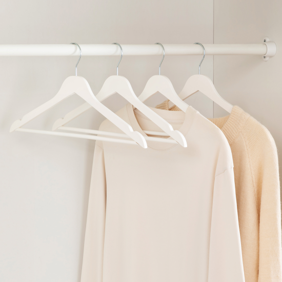 Плечики для одежды KONSENSA 43.5 см дерево цвет белый