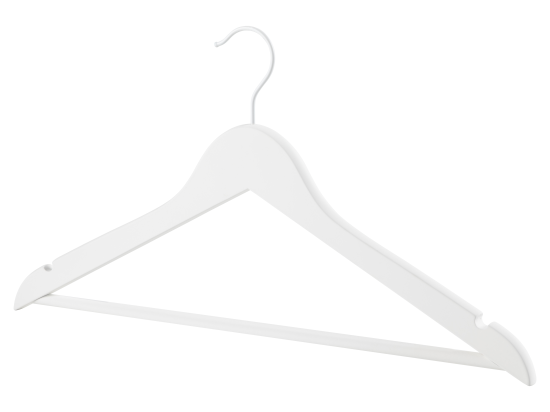 Плечики для одежды KONSENSA 44.5 см с покрытием soft touch дерево цвет белый