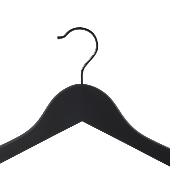 Плечики для одежды KONSENSA 44.5 см с покрытием soft touch дерево цвет черный