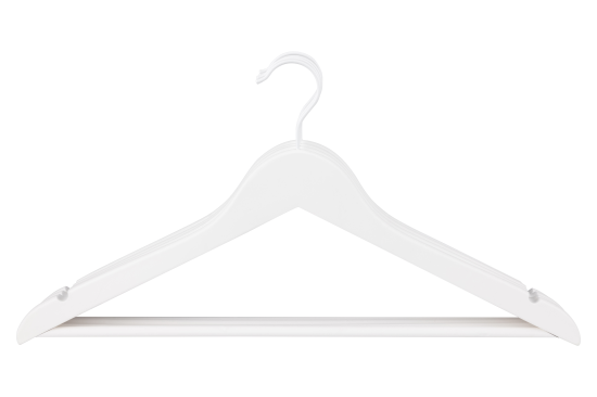 Плечики для одежды KONSENSA 44.5 см с покрытием soft touch дерево цвет белый 4 шт.