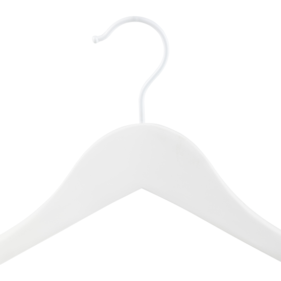 Плечики для одежды KONSENSA 44.5 см с покрытием soft touch дерево цвет белый 4 шт.