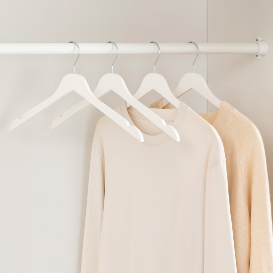 Плечики для одежды KONSENSA 43.5 см дерево цвет белый