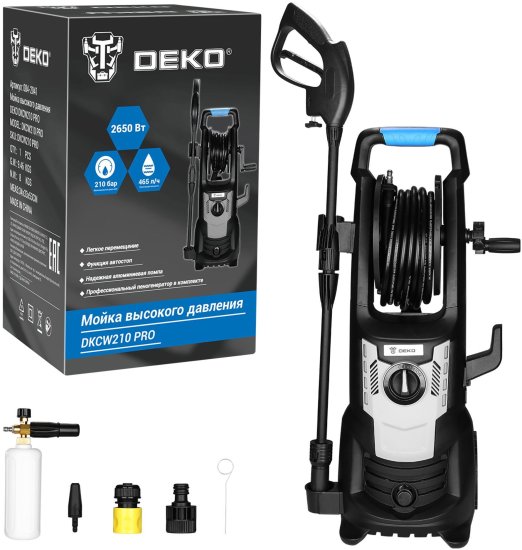 Мойка высокого давления Deko DKCW210, 210 бар, 465 л/ч