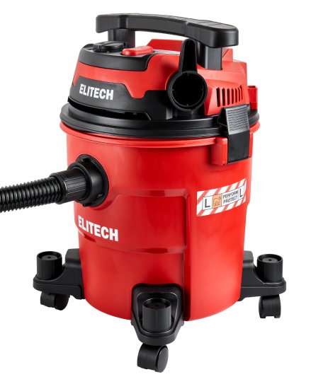 Пылесос строительный Elitech ПС 12-20А, 1200 Вт, 20 л