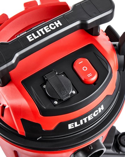 Пылесос строительный Elitech ПС 12-20А, 1200 Вт, 20 л
