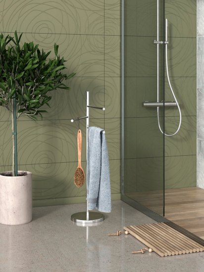 Стойка для полотенец напольная мегги металл хром