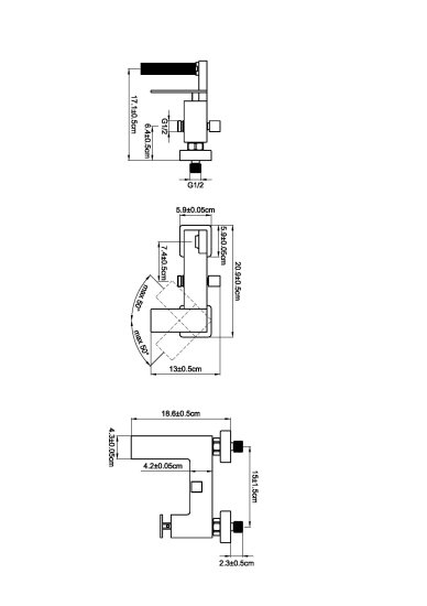 Смеситель для ванны KONSENSA Прато однорычажный цвет хром