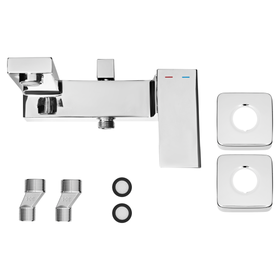 Смеситель для ванны KONSENSA Прато однорычажный цвет хром
