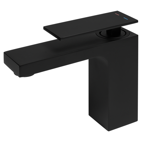 Смеситель для раковины KONSENSA Прато однорычажный цвет черный матовый