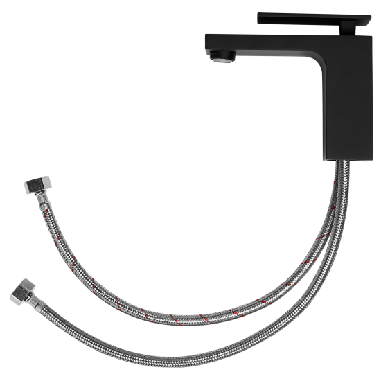 Смеситель для раковины KONSENSA Прато однорычажный цвет черный матовый