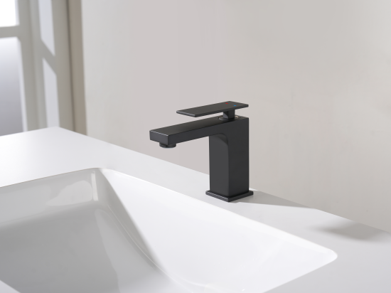 Смеситель для раковины KONSENSA Прато однорычажный цвет черный матовый