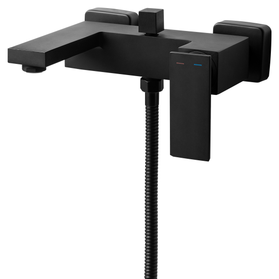 Смеситель для ванны KONSENSA Прато однорычажный цвет черный матовый