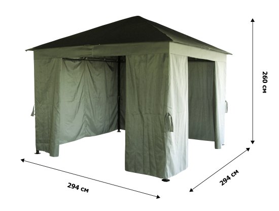 Павильон Garden Story Пергола Линда GS069 3x3 м сталь серый