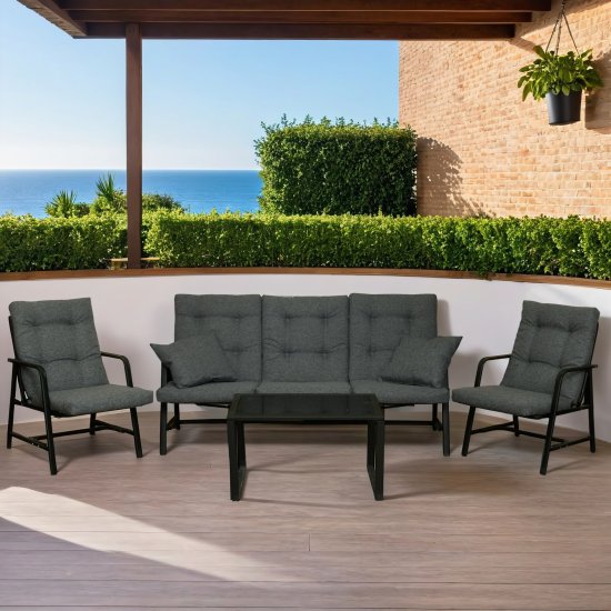 Набор садовой мебели Глория-2 металл серый диван