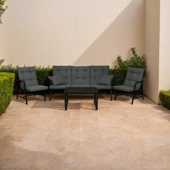 Набор садовой мебели Глория-2 металл серый диван