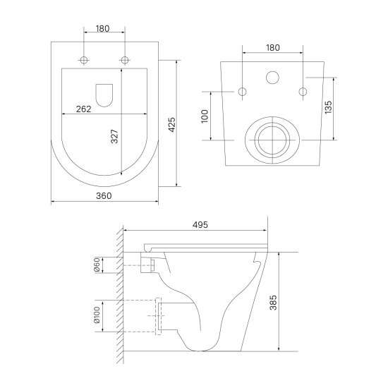 Комплект инсталляция с унитазом Iddis ODDAX01i73 безободковый с микролифтом клавиша цвет хром
