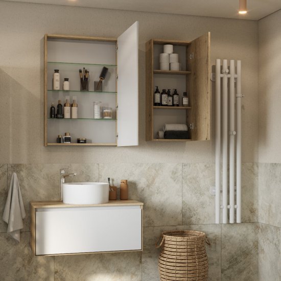 Зеркальный шкаф Aquaton Либерти 65х95х13 см дуб эльвезия