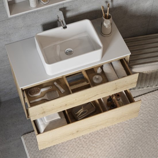 Столешница под раковину 100х46,5х1,6 см белая Aquaton Либерти (1A281103LY010)