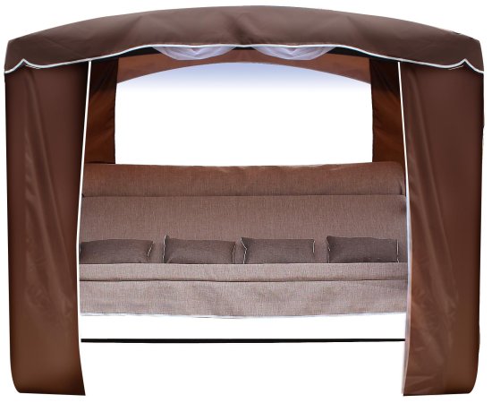 Качели садовые Amsterdam 4-х местные шоколадный