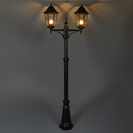 Светильник уличный напольный KREAFORTA Whillans 2 лампы 200 см цвет черный