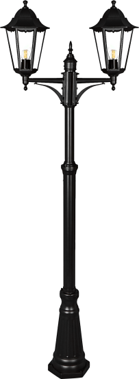 Светильник уличный напольный KREAFORTA Whillans 2 лампы 200 см цвет черный