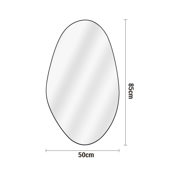 Зеркало декоративное KREAFORTA Dali Black фигурное 50x85 см металл цвет черный