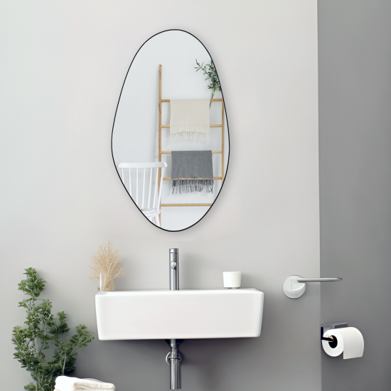 Зеркало декоративное KREAFORTA Dali Black фигурное 50x85 см металл цвет черный