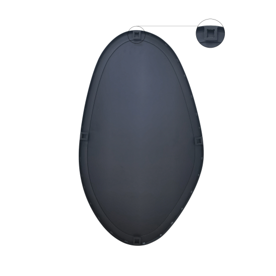 Зеркало декоративное KREAFORTA Dali Black фигурное 50x85 см без рамы