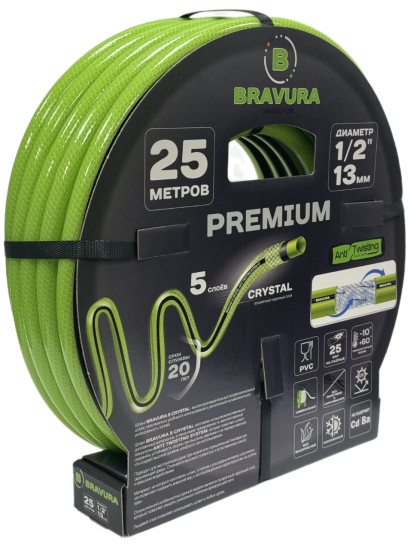 Шланг Bravura 5 Crystal 12.5 мм 25 м ПВХ