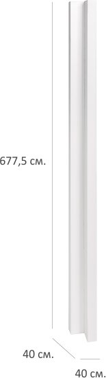 Угол для кухонного шкафа Лача 4x67.3 см Konsensa цвет белый