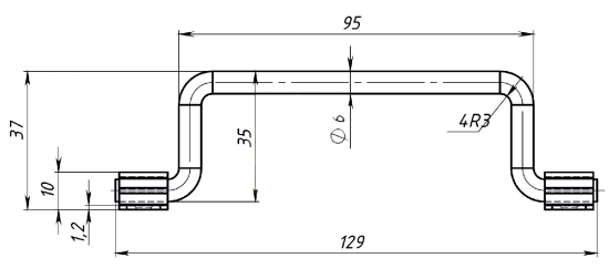 Ручка откидная Металлист цвет цинк