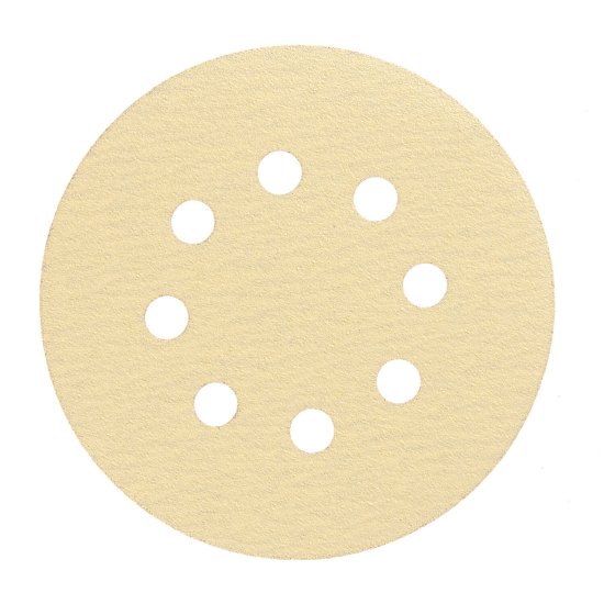 Диск шлифовальный КМ Gold d125 мм P120 на липучку бумажная основа (5 шт.)