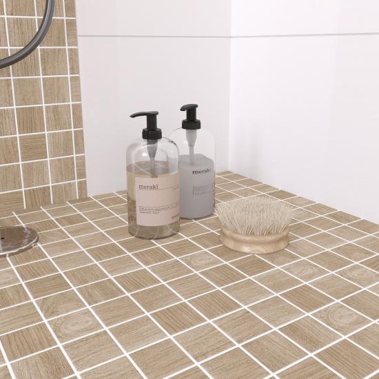 Мозаика керамическая KREAFORTA бежевый дерево 303x303x6 мм