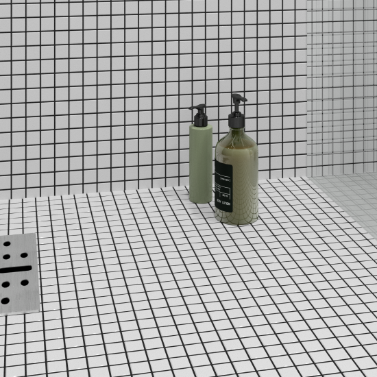 Мозаика стеклянная KREAFORTA белая 327x327x4 мм